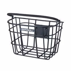 Basil Bremen Alu KF, Front, Bicycle basket, Aluminium, Black, 5 kg, 280 mm