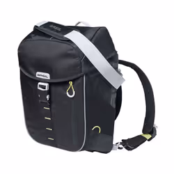 Basil Miles, Rear, Bicycle bag, Polyester, Black, 17 L, 5 kg
