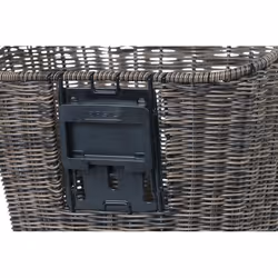 Basil Bremen Rattan Look KF Front Bicycle basket Black