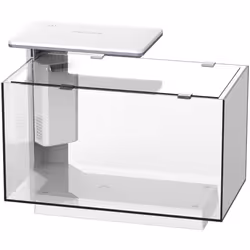 Superfish Quadro 40 Aquarium Fish Tank LED Lighting & Filter, Optional Cabinet - White, White