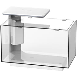Superfish Quadro 40 Aquarium Fish Tank LED Lighting & Filter, Optional Cabinet - White, White