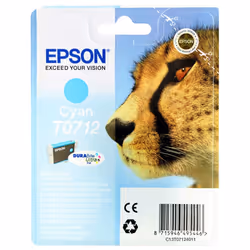 Epson Original T0712 Durabrite Cyan Ink Cartridge