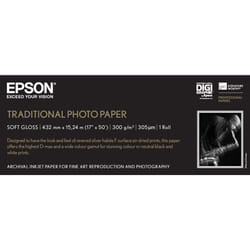 Epson Traditional Photo Paper, 17"x 15m