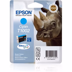 Epson Rhino Singlepack Cyan T1002 DURABrite Ultra Ink, Cyan, 11.4 ml, 1 pc(s), 915 pages