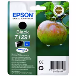 Epson Apple Singlepack Black T1291 DURABrite Ultra Ink