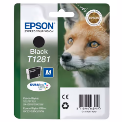Epson Fox Singlepack Black T1281 DURABrite Ultra Ink, Black, Pigment-based ink, 1 pc(s)
