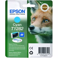 Epson Fox Singlepack Cyan T1282 DURABrite Ultra Ink