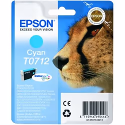 Epson Cheetah Singlepack Cyan T0712 DURABrite Ultra Ink
