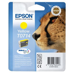 Epson Cheetah Singlepack Yellow T0714 DURABrite Ultra Ink