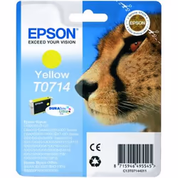 Epson Cheetah Singlepack Yellow T0714 DURABrite Ultra Ink