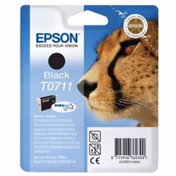 Epson Cheetah Singlepack Black T0711 DURABrite Ultra Ink, Black, Pigment-based ink, 1 pc(s)