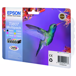 Epson Hummingbird Multipack 6-colours T0807 Claria Photographic Ink - Additional view 2