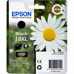 Epson Daisy Singlepack Black 18XL Claria Home Ink, High (XL) Yield, Black, Pigment-based ink, 1 pc(s)