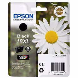 Epson Daisy Singlepack Black 18XL Claria Home Ink, High (XL) Yield, Black, Pigment-based ink, 1 pc(s)
