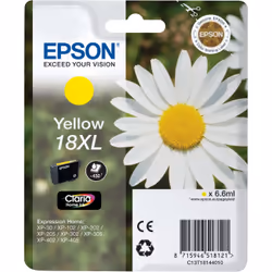 Epson Daisy Singlepack Yellow 18XL Claria Home Ink, High (XL) Yield, Yellow, Pigment-based ink, 1 pc(s)