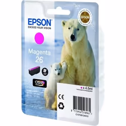Epson Polar bear Singlepack Magenta 26 Claria Premium Ink, Magenta, Pigment-based ink, 1 pc(s)