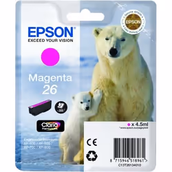 Epson Polar bear Singlepack Magenta 26 Claria Premium Ink