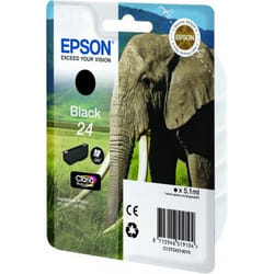 Epson Elephant Singlepack Black 24 Claria Photo HD Ink