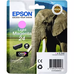 Epson Elephant Singlepack Light Magenta 24 Claria Photo HD Ink