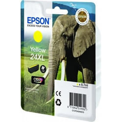 Epson Elephant Singlepack Yellow 24XL Claria Photo HD Ink