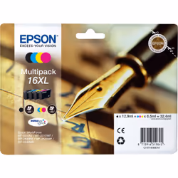 Epson Pen and crossword 16XL Series ' ' multipack, High (XL) Yield, Black, Cyan, Magenta, Yellow, Pigment-based ink, Pigment- ...