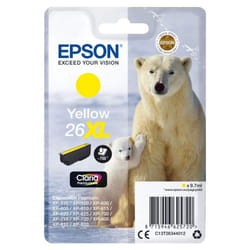 26XL Polar Bear Yellow High Yield Genuine, Claria Premium Ink Cartridge