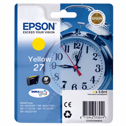 Epson Alarm clock 27 DURABrite Ultra, Yellow, Pigment-based ink, 1 pc(s)