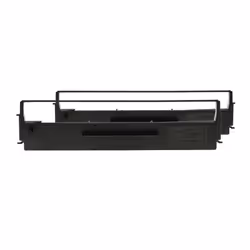 Epson SIDM Black Ribbon Cartridge for LQ-350/300+/300+II, Dualpack (C13S015646), LQ-350/300+/300+II, Black, 2500000 character ...