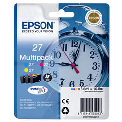 Epson Alarm clock 27 DURABrite Ultra ink cartridge 1 pc(s) Original Cyan, Magenta, Yellow