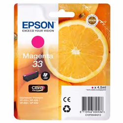 Epson C13T33434010, Magenta, Pigment-based ink, 4.5 ml, 1 pc(s), 300 pages