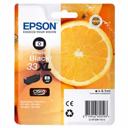 Epson Oranges C13T33614010, Photo black, Dye-based ink, 8.1 ml, 1 pc(s), 400 pages