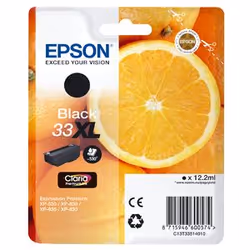 Epson Oranges C13T33514010, Black, Pigment-based ink, 12.2 ml, 1 pc(s), 530 pages