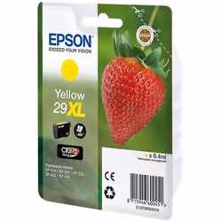 Epson Strawberry 29XL Y, High (XL) Yield, Yellow, Pigment-based ink, 6.4 ml, 1 pc(s), 450 pages