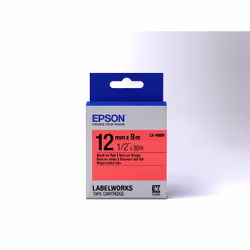 Epson Label Cartridge Pastel LK-4RBP Black/Red 12mm (9m) - Additional view 2