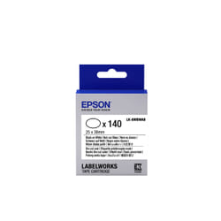 Epson Label Cartridge Die-cut Oval LK-8WBWAB Black/White 25x38mm (140 labels)