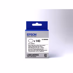 Epson Label Cartridge Die-cut Oval LK-8WBWAB Black/White 25x38mm (140 labels) - Additional view 2