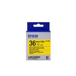 Epson Label Cartridge Magnetic LK-7YB2 Black/Yellow 36mm (1.5m)