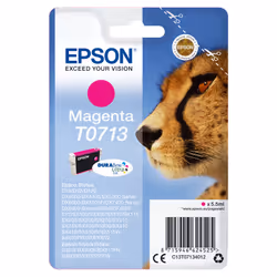 Epson Singlepack Magenta T0713 DURABrite Ultra Ink, Magenta, Pigment-based ink, 5.5 ml, 1 pc(s)