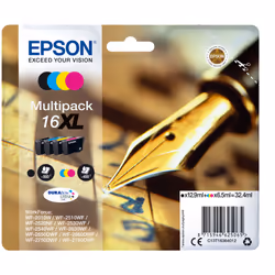 Epson Pen and crossword 16XL Series ' ' multipack, Black, Cyan, Magenta, Yellow, Pigment-based ink, Pigment-based ink, 12.9 m ...