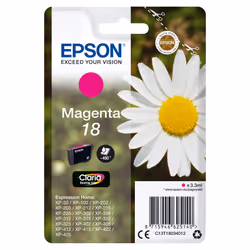 Epson Daisy Singlepack Magenta 18 Claria Home Ink, Magenta, Pigment-based ink, 3.3 ml, 1 pc(s), 180 pages