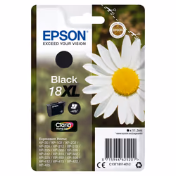 Epson Daisy Singlepack Black 18XL Claria Home Ink, High (XL) Yield, Black, Pigment-based ink, 11.5 ml, 1 pc(s), 470 pages