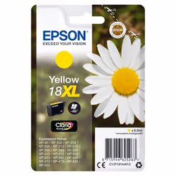Epson Daisy Singlepack Yellow 18XL Claria Home Ink, Yellow, Pigment-based ink, 6.6 ml, 1 pc(s), 450 pages