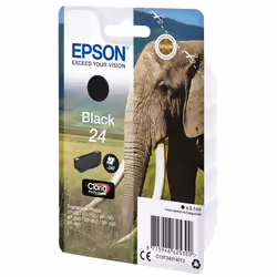 Epson Elephant Singlepack Black 24 Claria Photo HD Ink