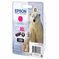 Epson Polar bear Singlepack Magenta 26XL Claria Premium Ink