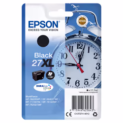 Epson Alarm clock Singlepack Black 27XL DURABrite Ultra Ink, High (XL) Yield, Black, Pigment-based ink, 17.7 ml, 1 pc(s), 110 ...