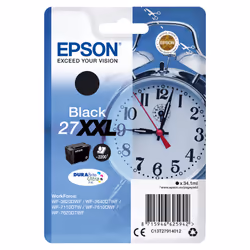 Epson Singlepack Black 27XXL DURABrite Ultra Ink, Black, Pigment-based ink, 34.1 ml, 1 pc(s), 2200 pages