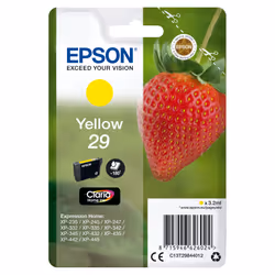 Epson Strawberry Singlepack Yellow 29 Claria Home Ink, Yellow, Pigment-based ink, 3.2 ml, 1 pc(s), 180 pages