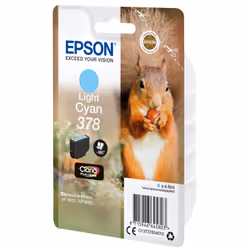 Epson Squirrel Singlepack Light Cyan 378 Claria Photo HD Ink