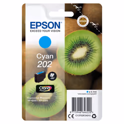 Epson Kiwi Singlepack Cyan 202 Claria Premium Ink, Standard Yield, Cyan, 4.1 ml, 1 pc(s), 300 pages