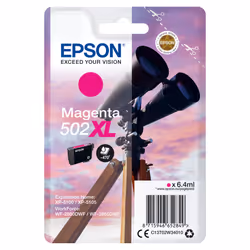 Epson Singlepack Magenta 502XL Ink, High (XL) Yield, Magenta, Pigment-based ink, 6.4 ml, 1 pc(s), 470 pages